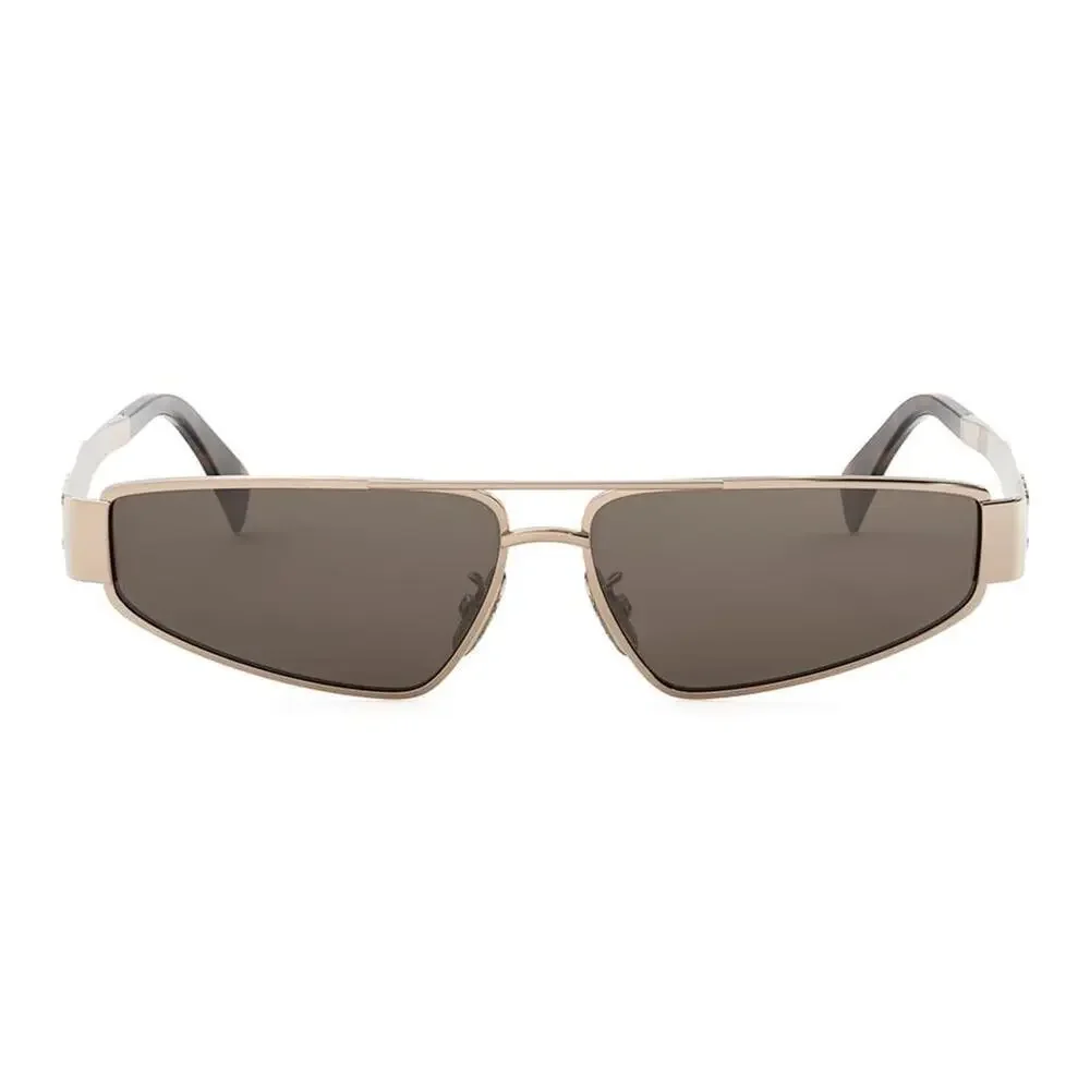Celine CL40318U Sunglasses Shiny Rose Gold Metal Aviator